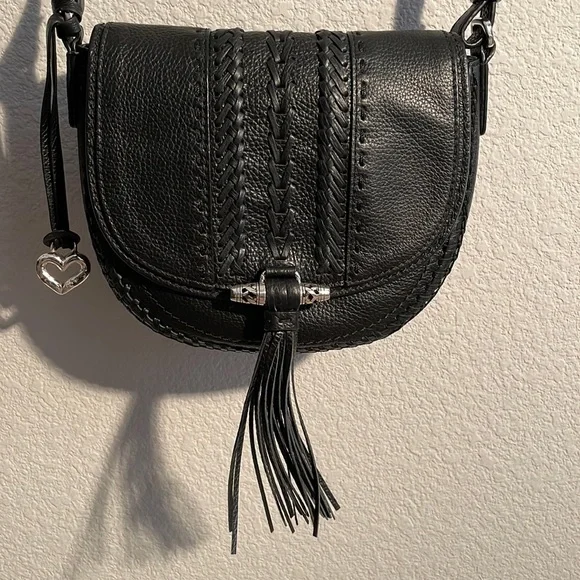 Great Condition Brighton Black Leather Nia Crossbody Handbag - Picture 3 of 15